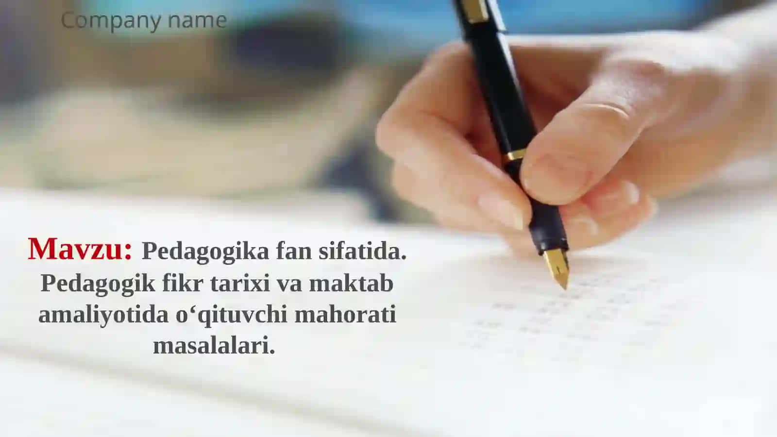 Pedagogika fanining maqsadi, vazifalari va asosiy kategoriyalari 2