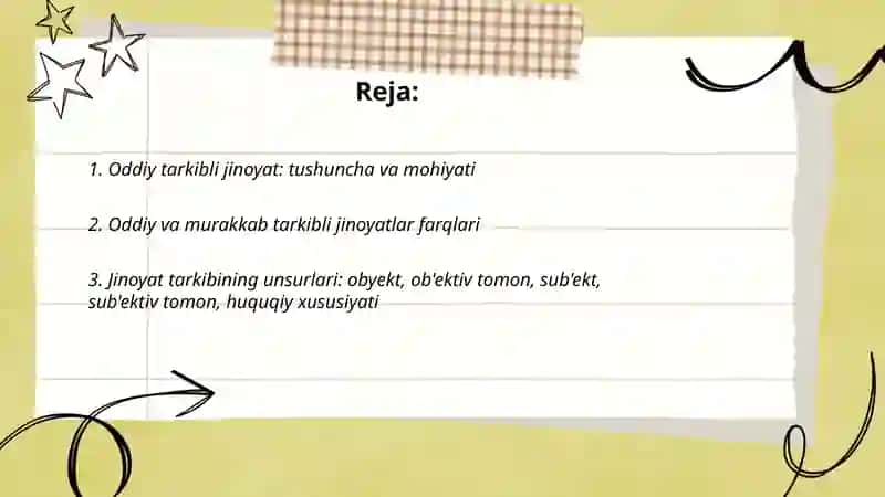 Oddiy tarkibli jinoyatlar va uning turlari 2