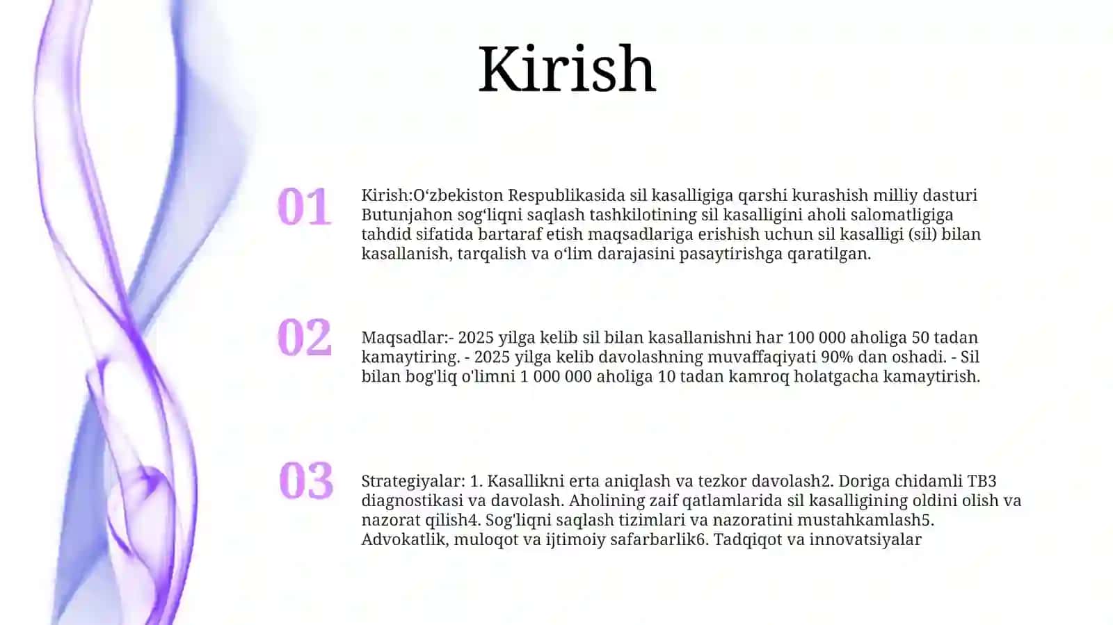 O'Zbekiston Respublikasida Tuberkulyozga Qarshi Kurashishning Miliy Dasturi 2