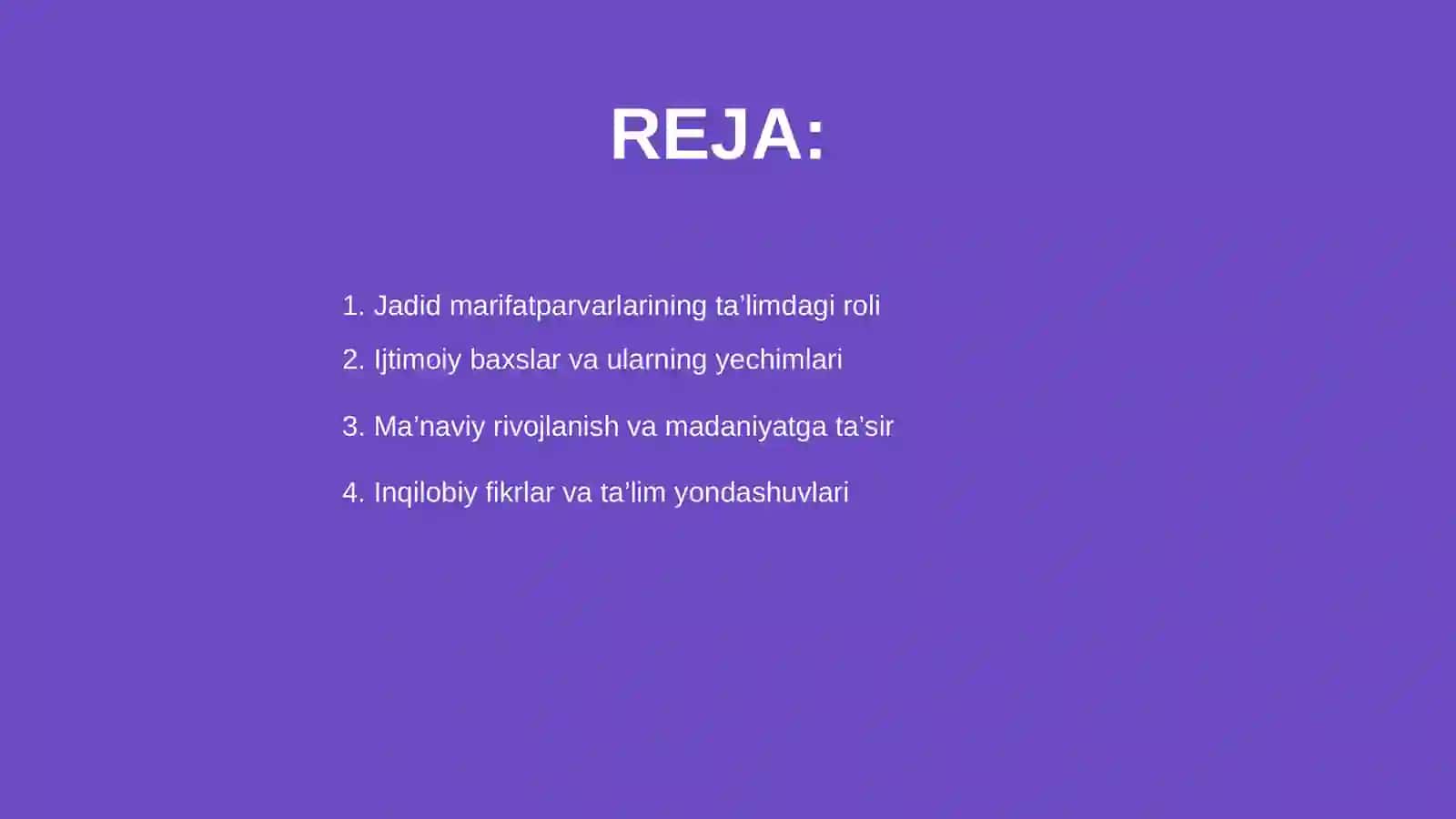 Jadid marifatparvarlarining o'lka ijtimoiy - ma'naviy hayorida tutgan o'rni 2