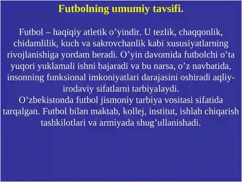 Futbol o'yining taktikasini tasnifi 2