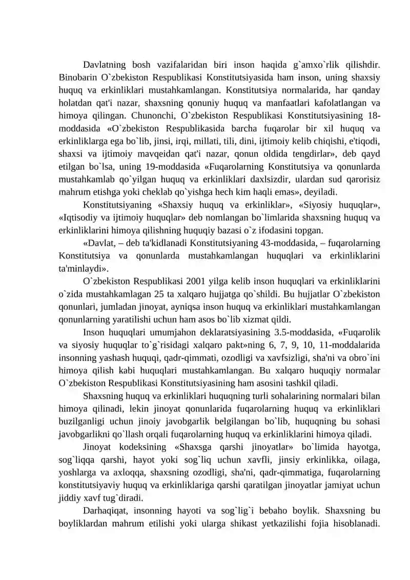 QASDDAN ODAM O‘LDIRISH JINOYATINING OG‘IRLASHTIRUVCHI HOLATLARI TUSHUNCHASI VA TURLARI 2
