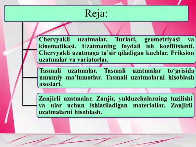 Firiksion uzatmalar va variatorlar. 2