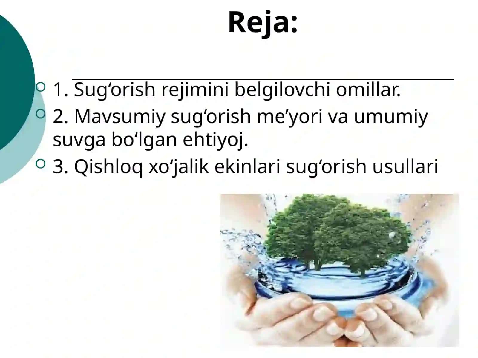 Sug‘orish usullari va texnikalari 2