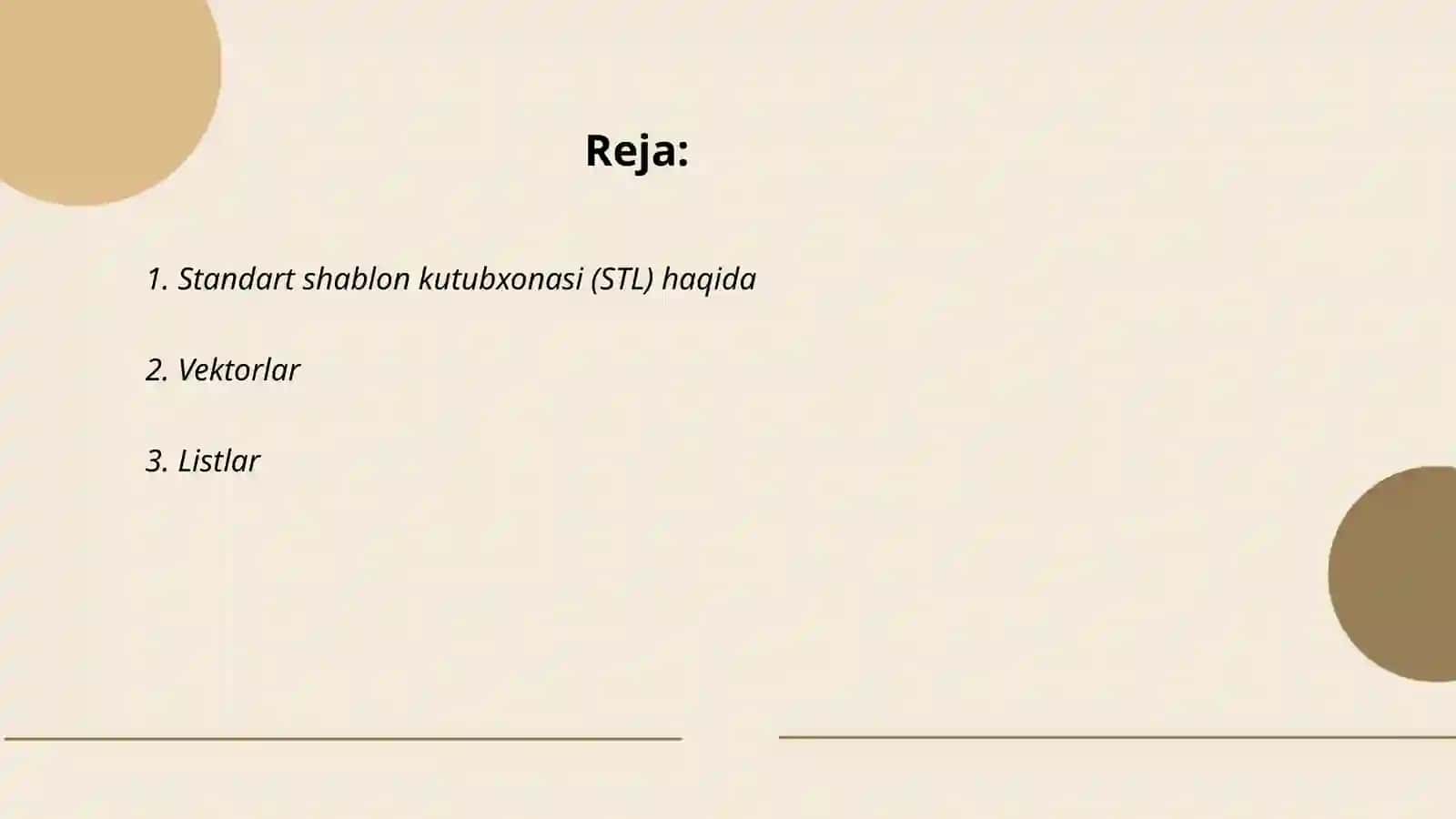 Standart shablon kutubxonasi (STL) haqida 2