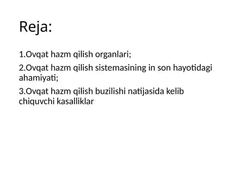Ovqat hazm qilish organlarining tuzilishi 2