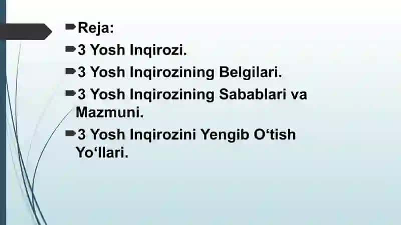 3 yosh inqirozi 2