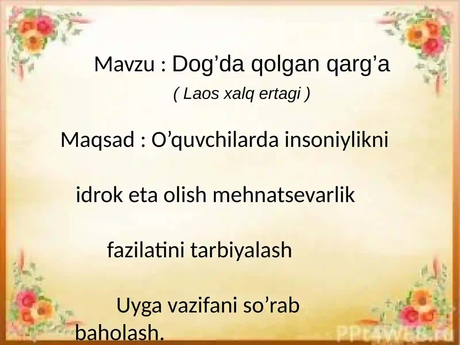 Dog’da qolgan qarg’a 2