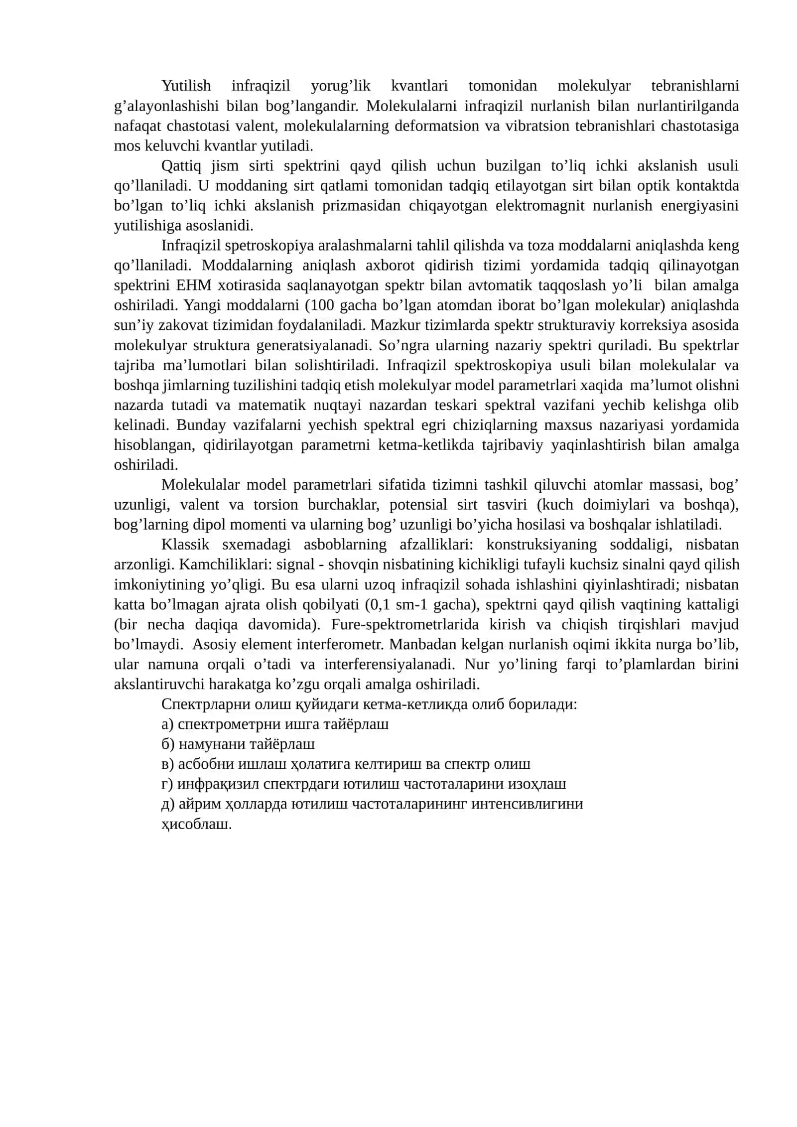 Infraqizil taxlil usuli 2