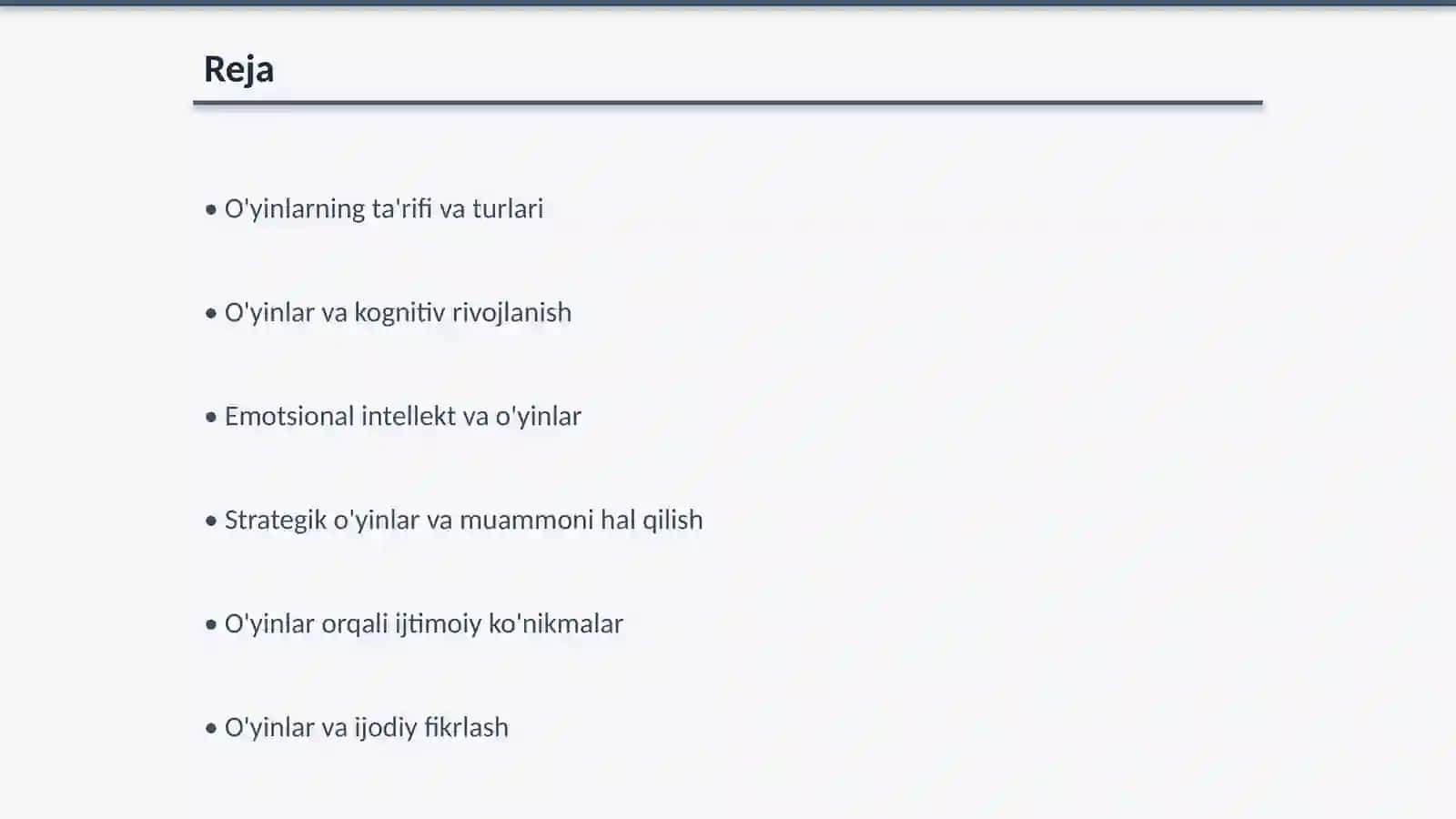 Oʻyinlar orqali intelekt shaklanishi sifatida 2