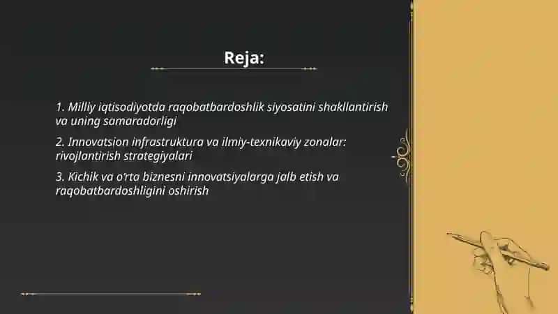 Milliy iqtisodiyotda raqobatbardoshlik va innovatsion rivojlanish 2