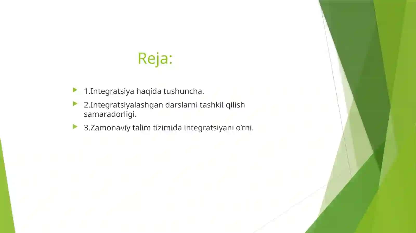 Integratsiyalashgan darsning turlari.Integratsiyalashgan darslarni tashkil etishning samaradorligi 2