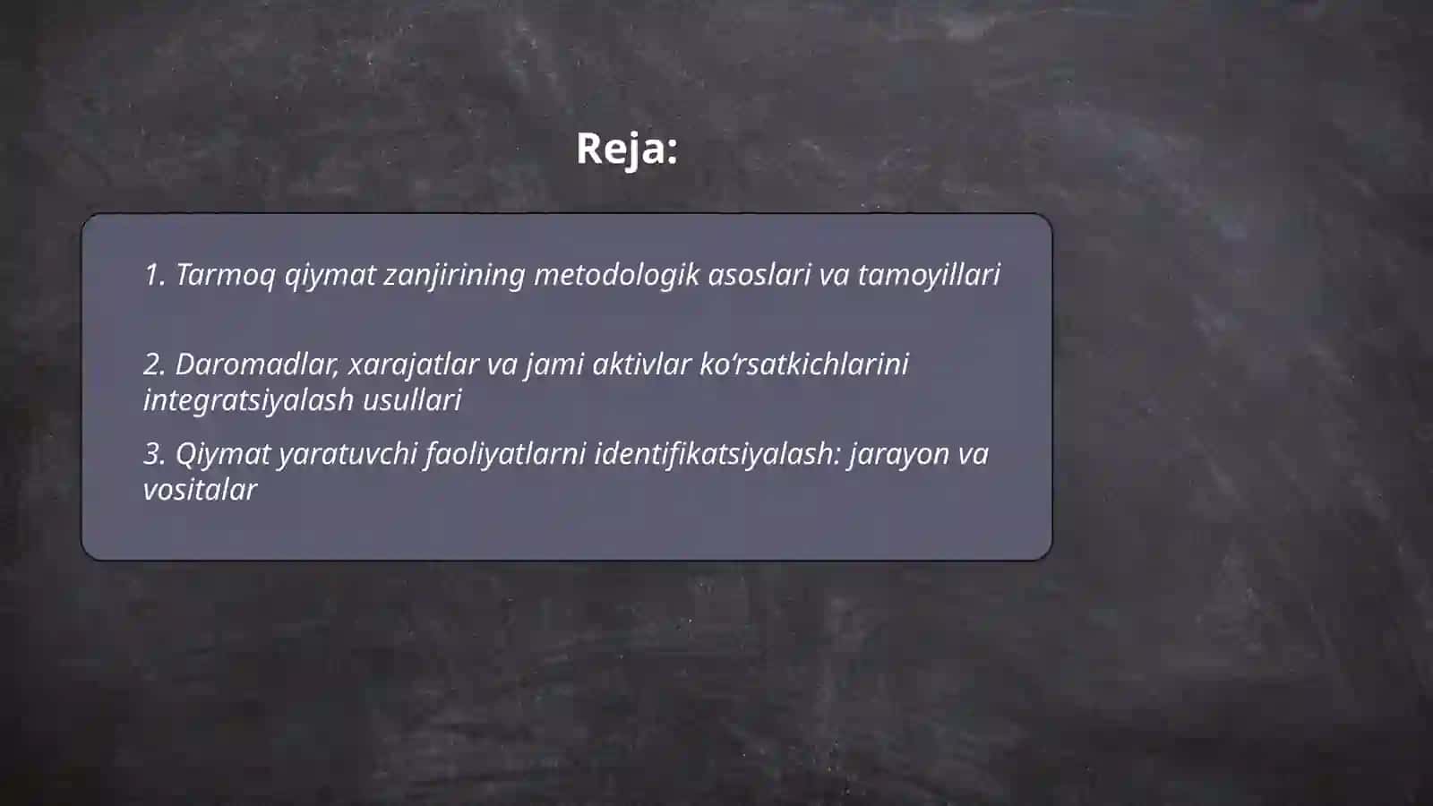 Tarmoq qiymat zanjirini yaratish metalogyasi 2