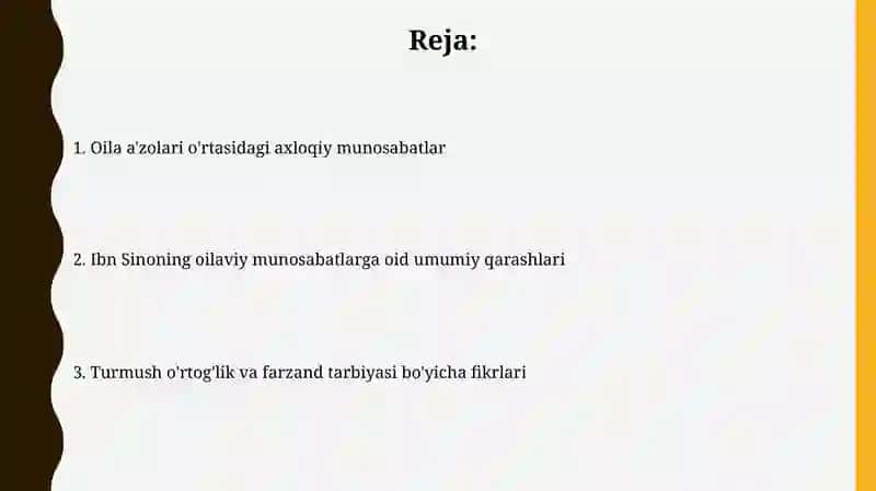 Ibn Sinoning oilaviy munosabatlari togrisidagi qarashlari 2