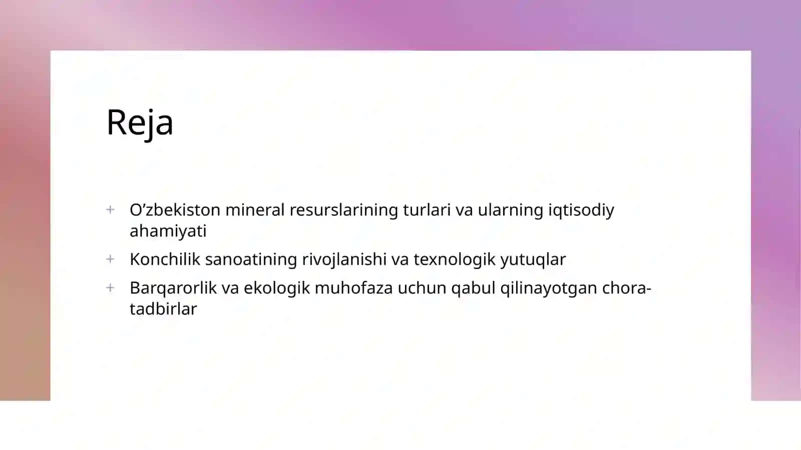 O'zbekistonda mineral resurslardan foydalanish 2