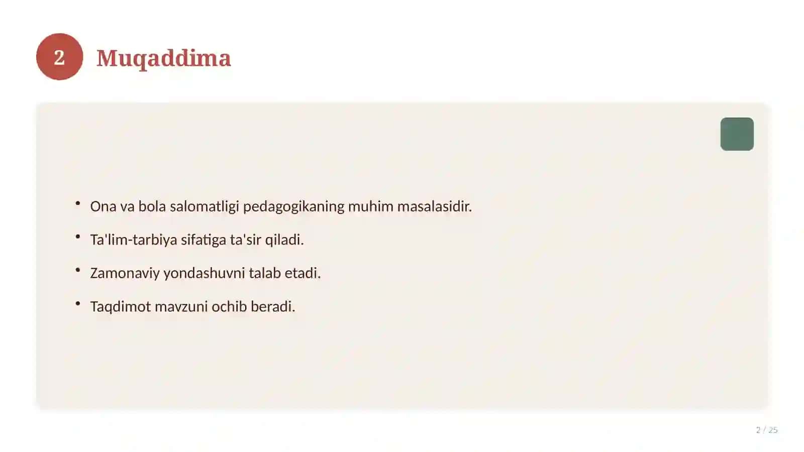 Ona va bola salomatligi 2