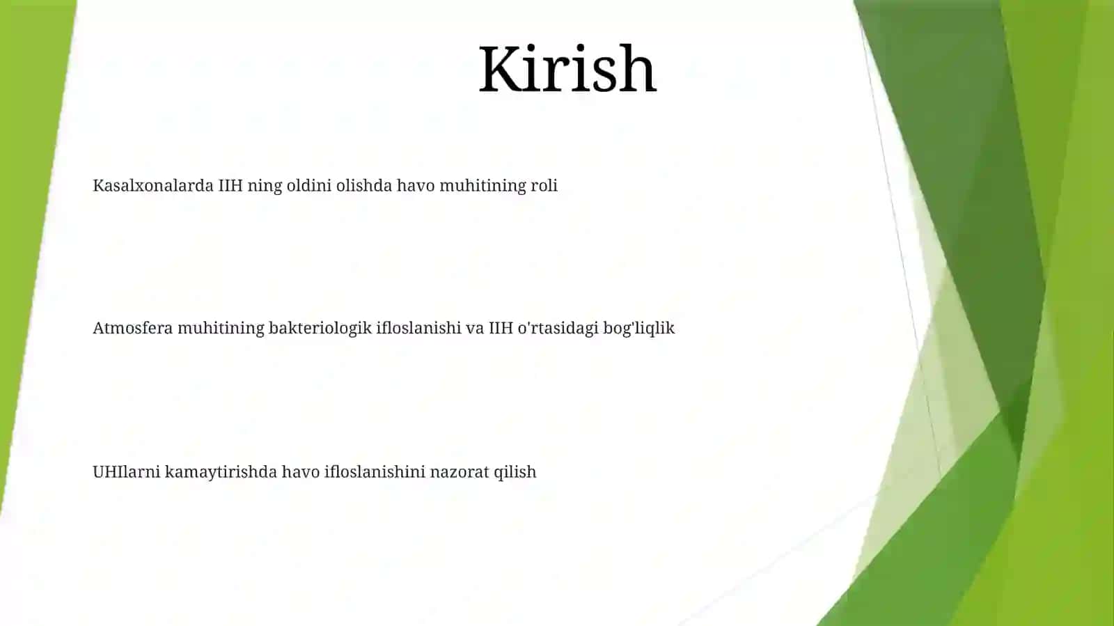 Kasalxona Ichki Infeksiyalarini Kelib Chiqishi Uchun Havo Muhitining Bakteriologik Ifloslanganligining Ahamiyati 2