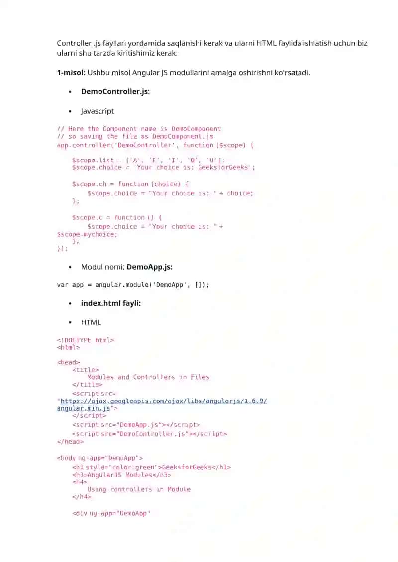 AngularJS modullari 2
