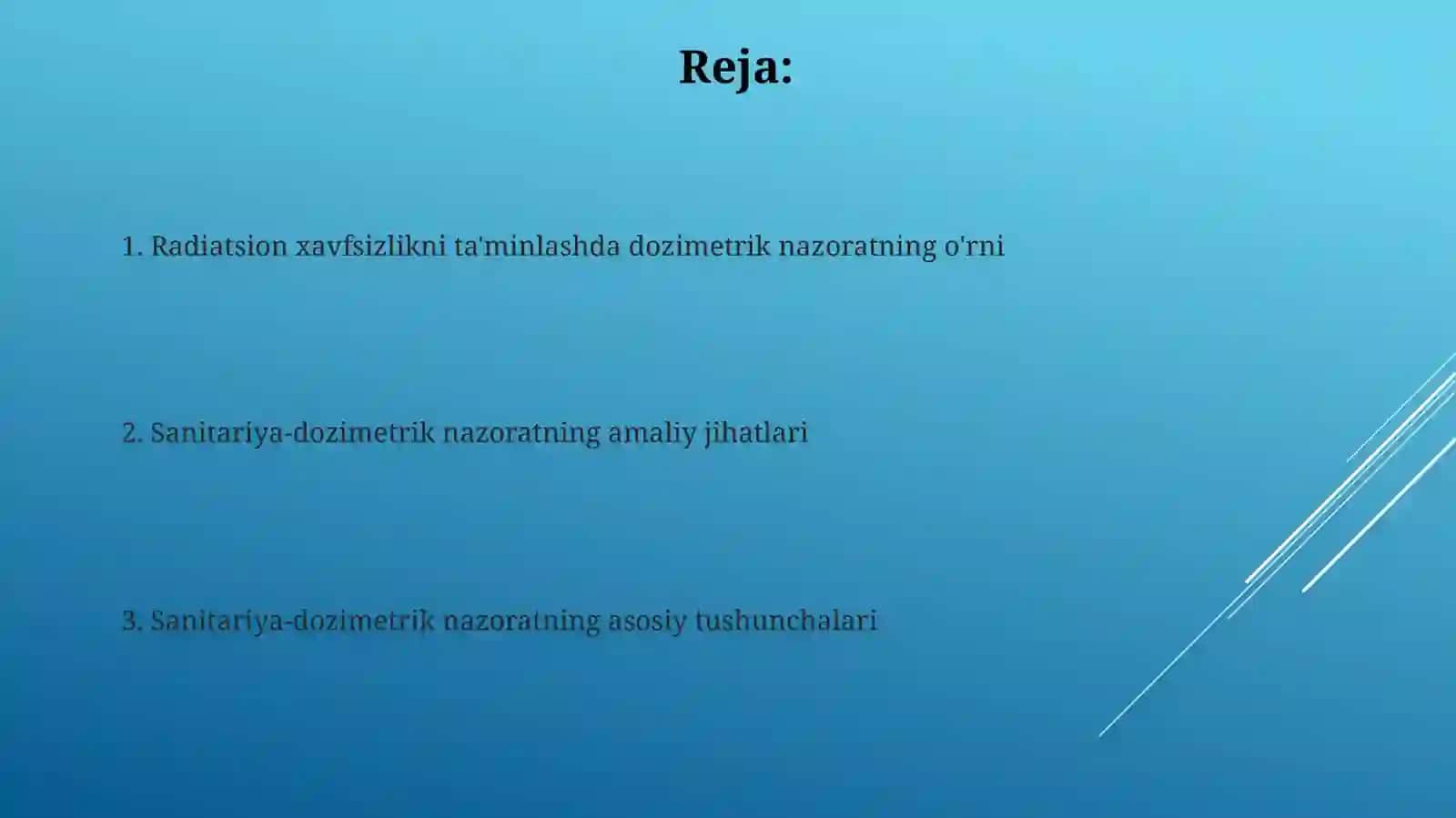 Sanitar- dozimetrik nazorat haqida tushuncha 2