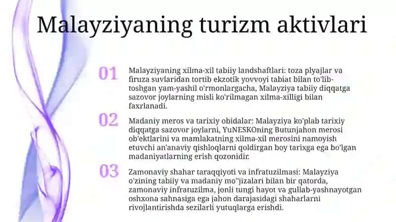 Malayzianing Turizm Huquqlari Haqida 2