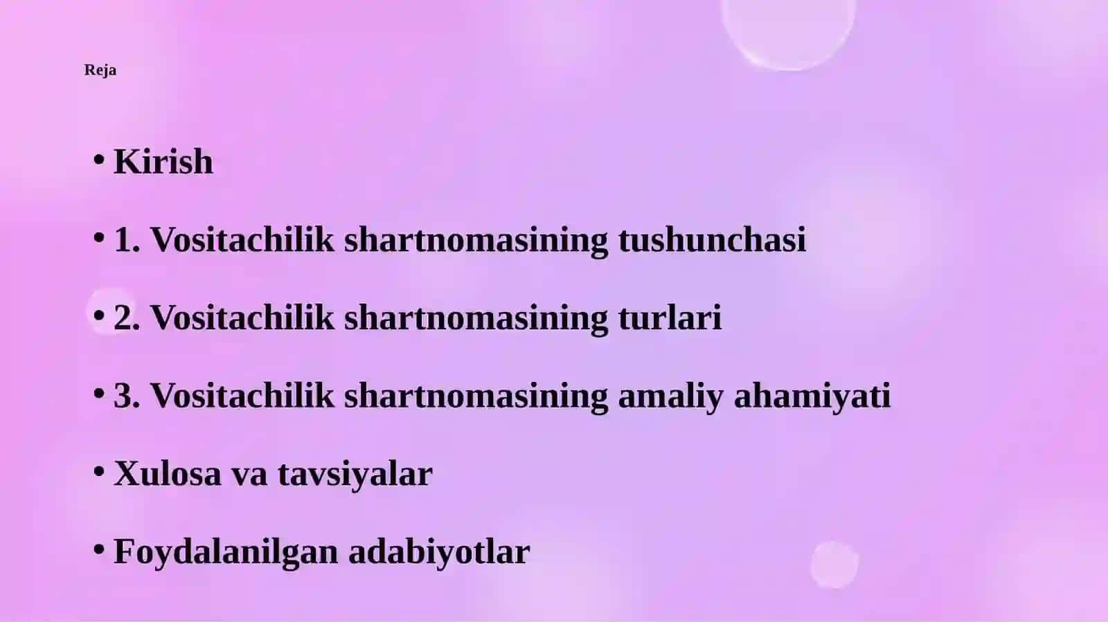 Vositachilik shartnomasi:tushunchasi, turlari va amaliyahamiyati 2