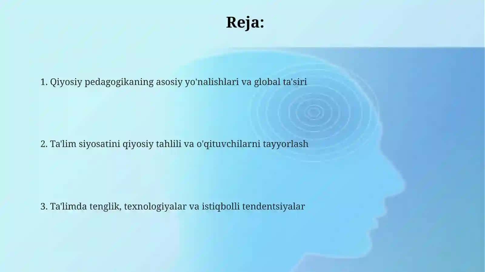 Qiyosiy pedagogik taraqqiyotining dolzarb yoʻnalishlari 2