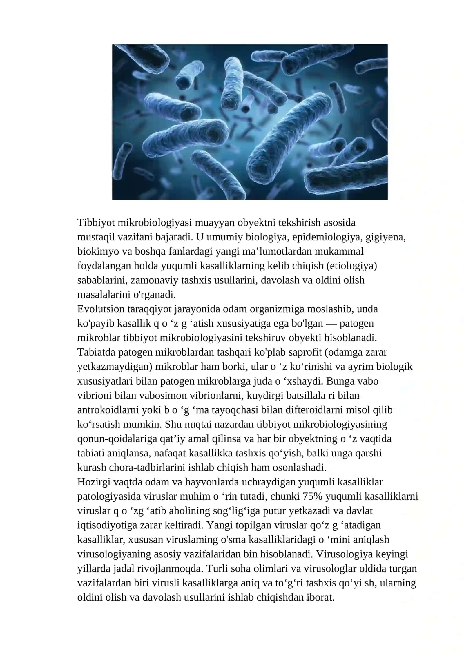 Mikrobiologiya Fani va uning Vazifalari 2