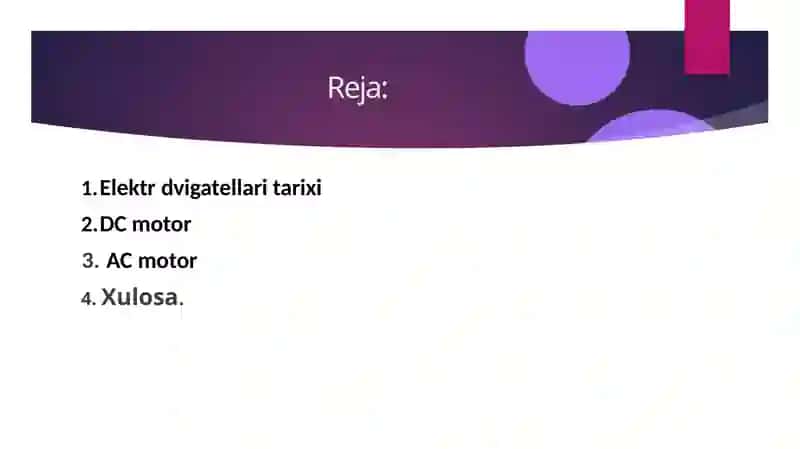 ELEKTR MASHINALARNING RIVOJLANISH  TARIXI 2