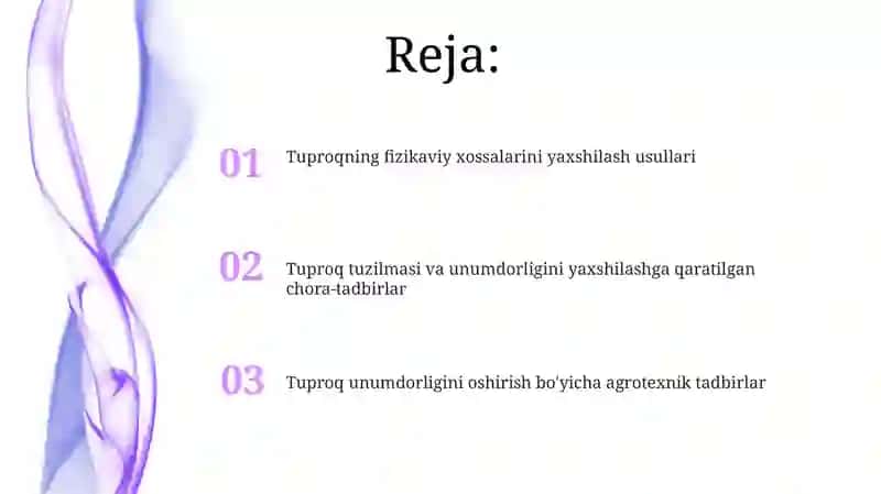 Tuproqning fizikaviy xossalarini yaxshilash usullari 2