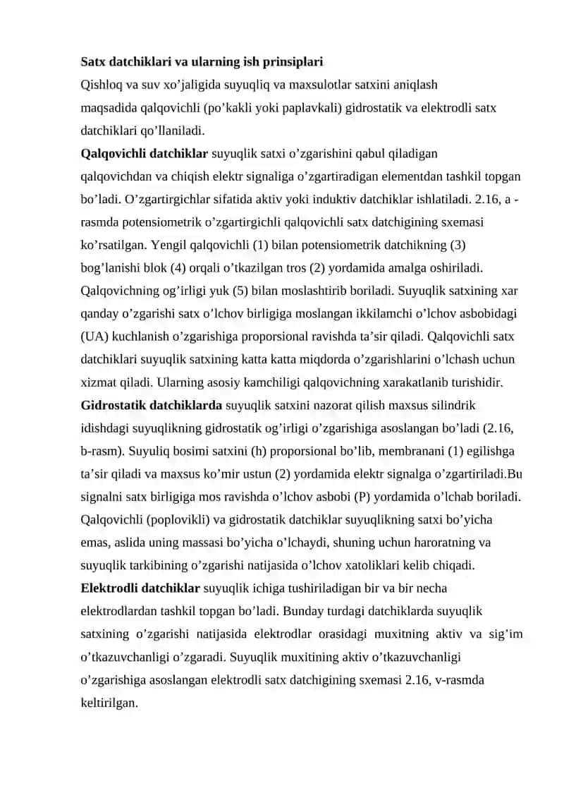 Satx datchiklari va ularning ish prinsiplari 2