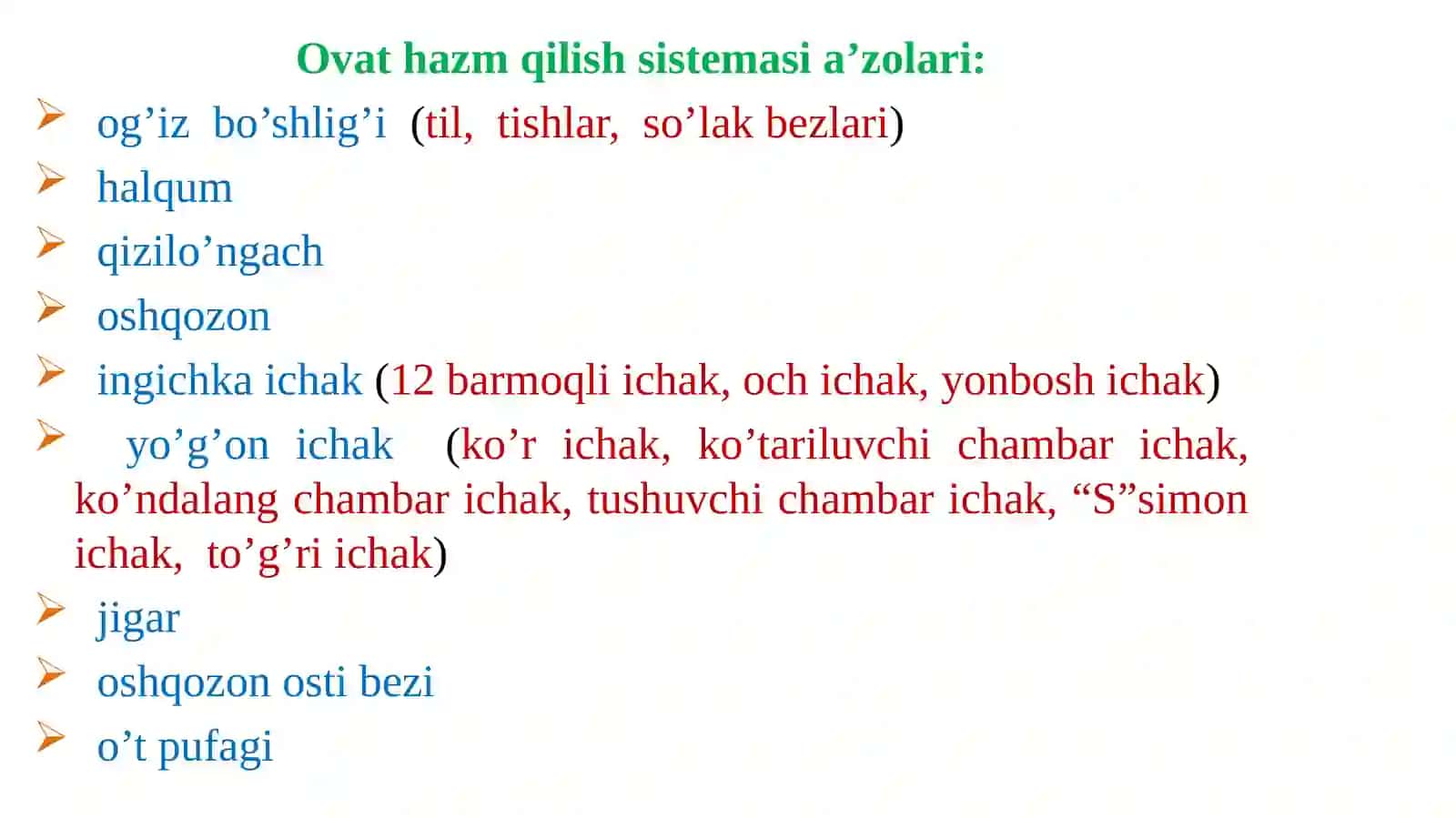 Ovqat hazm qilish tizimi. Og’iz bo’shlig’ianatomiyasivafiziologiyasi 2