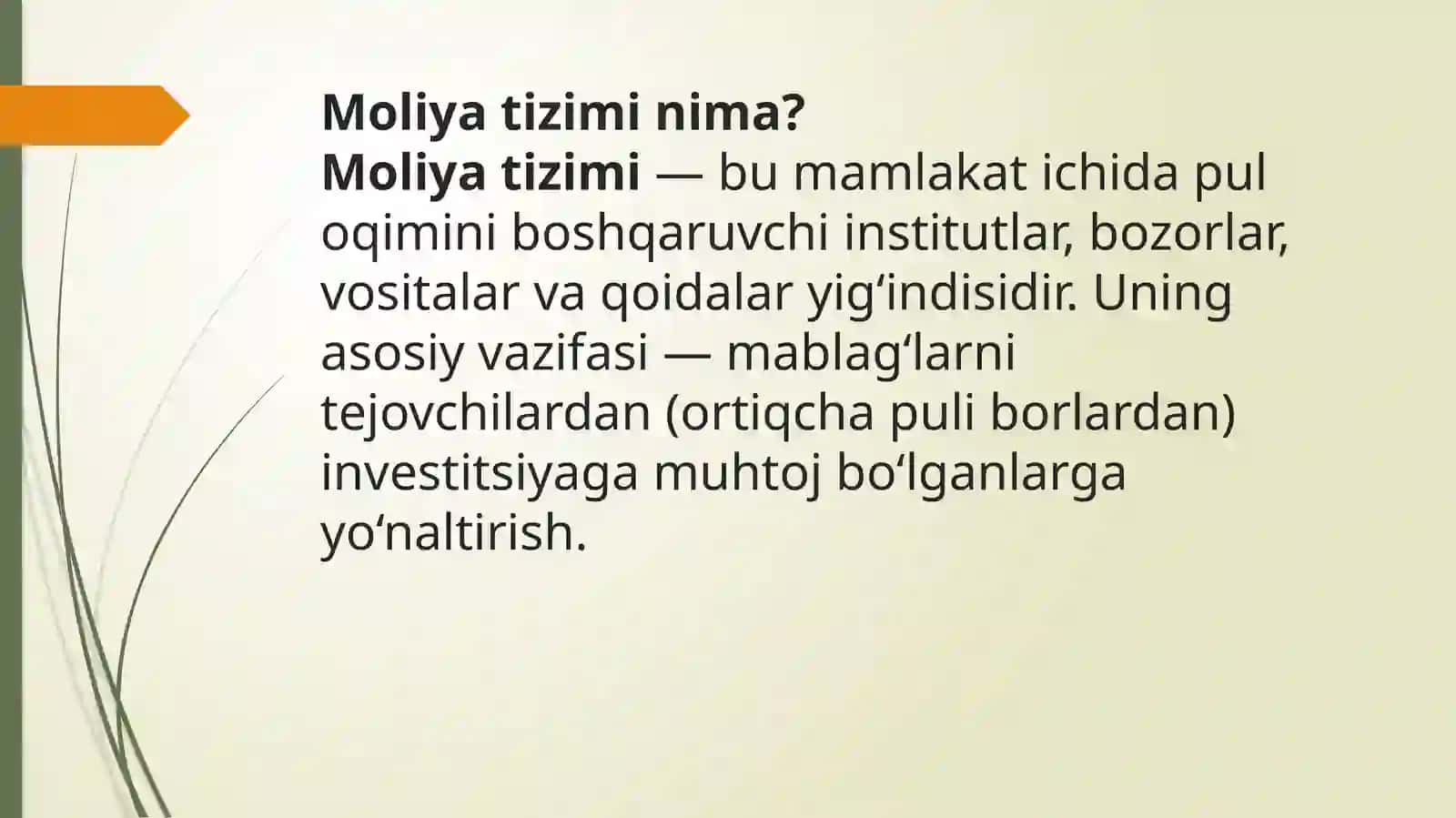 Moliya tizimi 2