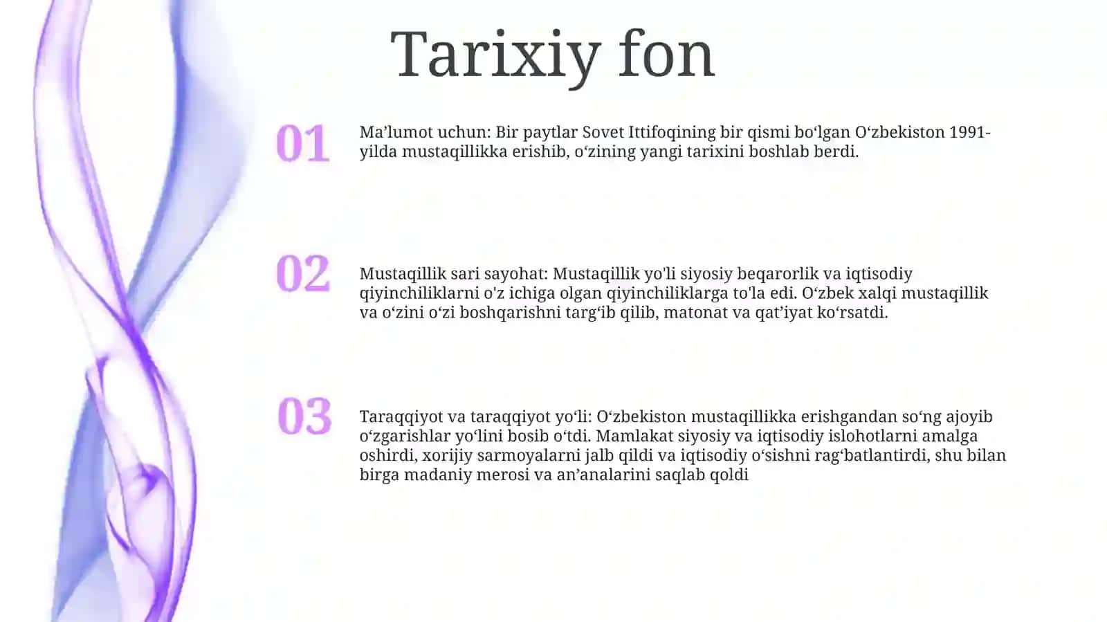 O’Zbekistonning O’Z Istiqlol Va Taraqqiyot Yo’Li 2