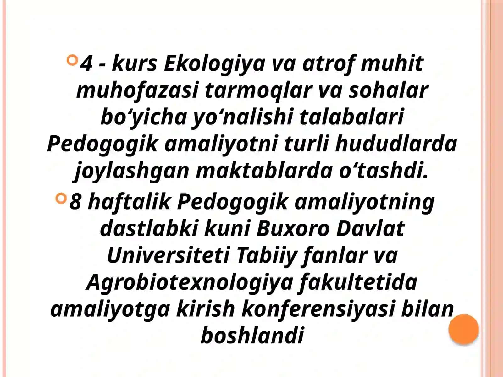 Muyiddinov Umidning Pedogogik amaliyot bo’yicha taqdimot ishi 2