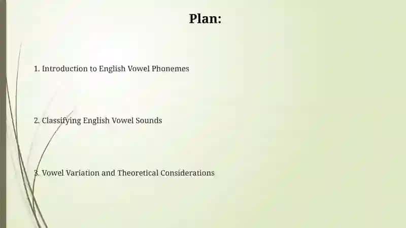 The system of English vowel Phonemes and their classification 2