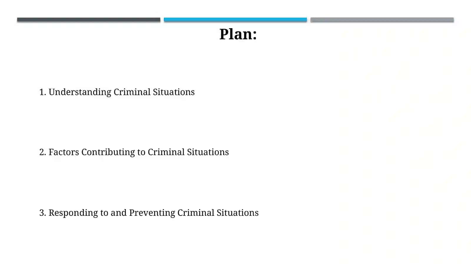 Understanding Criminal Situations 2