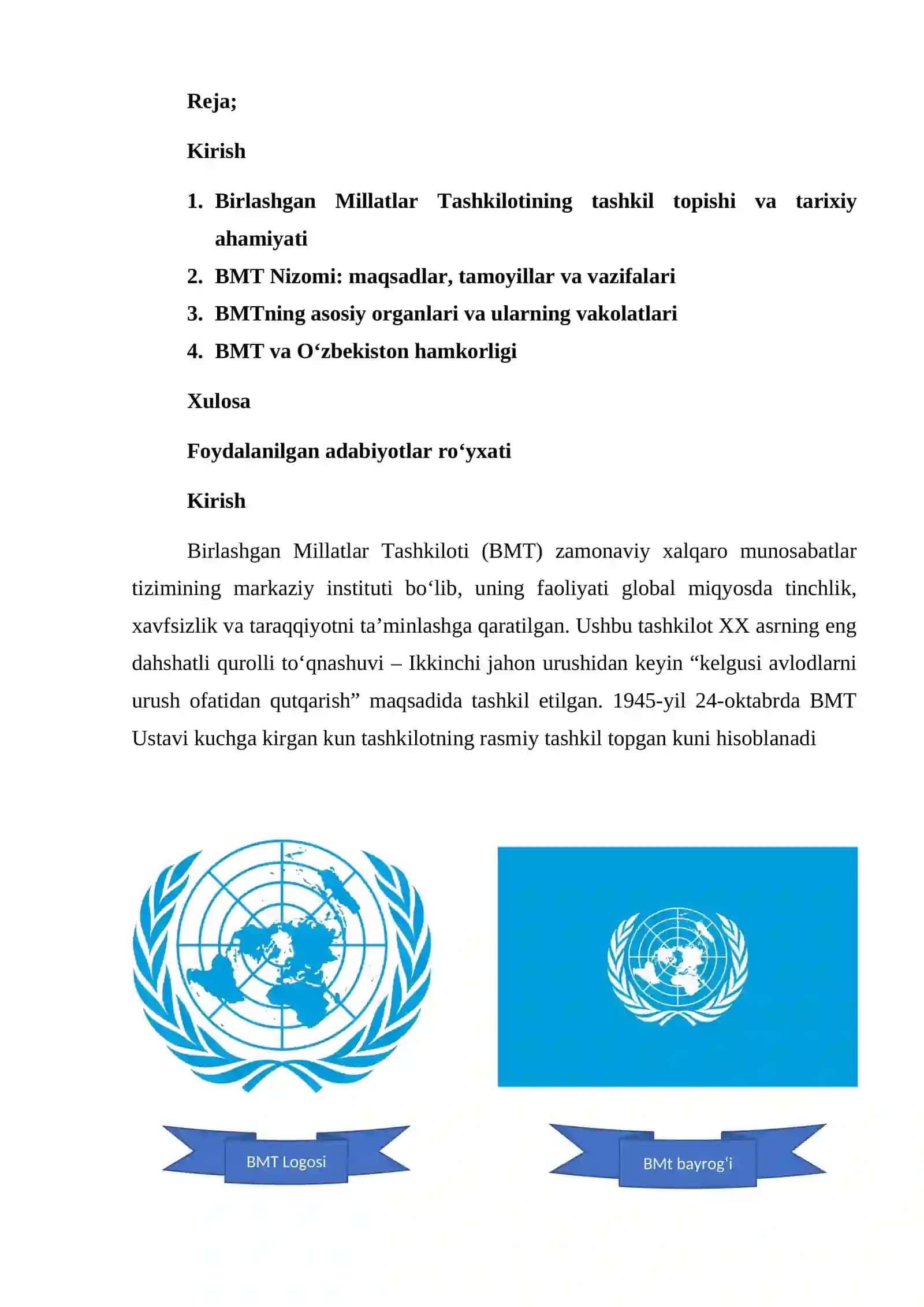 BMT tuzilishi va tarixiy ahamiyati. 2