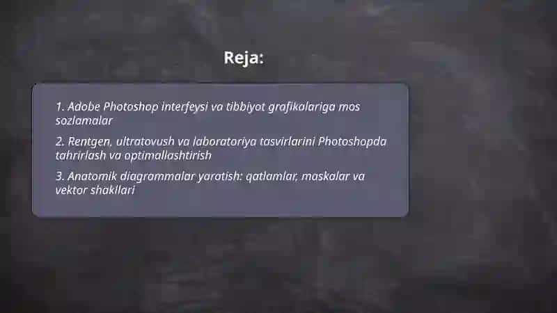 Abdobe Photoshop dasturida tibbiyotga oid grafik malumotlar yaratiw 2