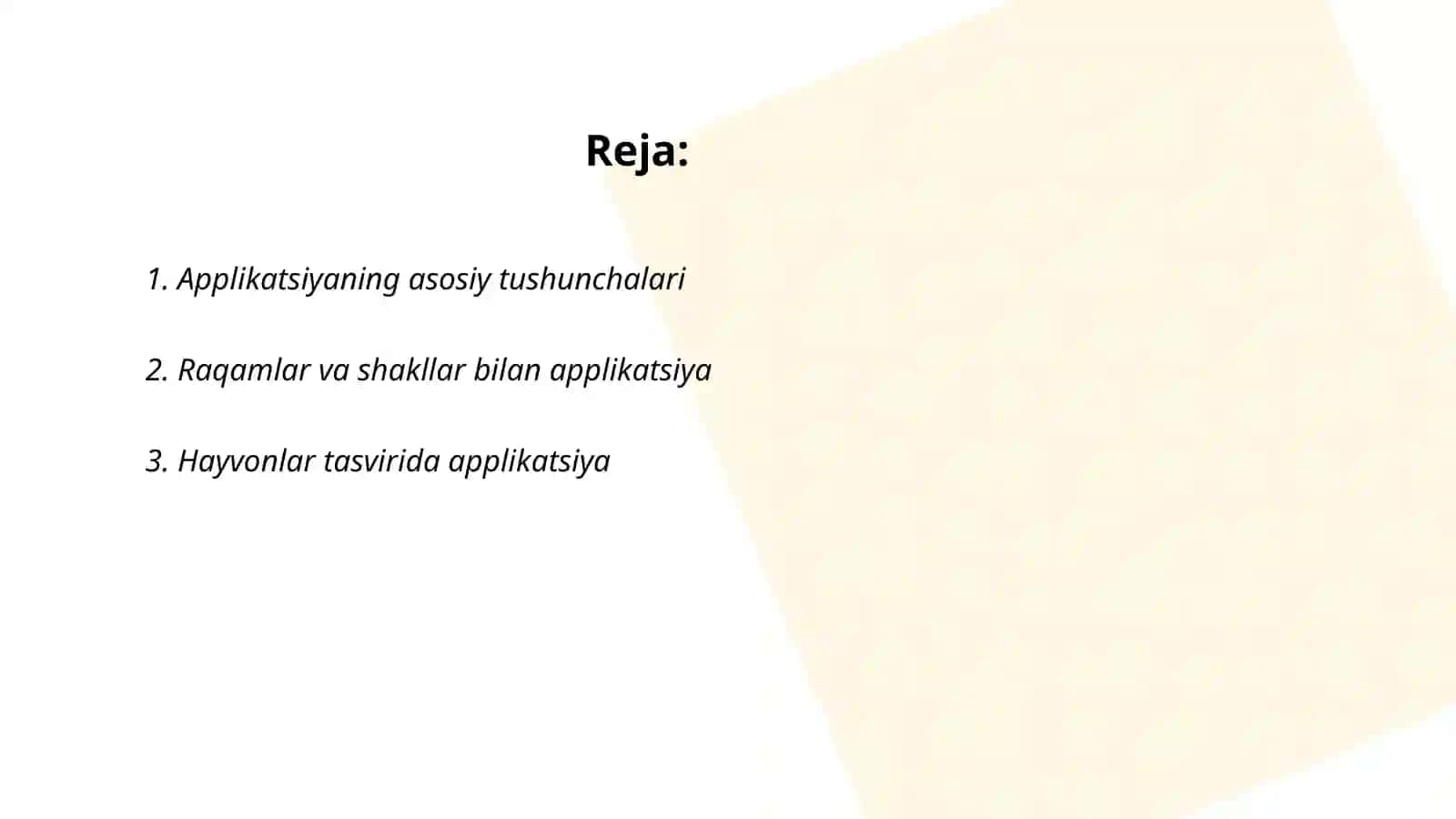 Maktabgacha yoshdagi bolalarni applikatsiya ishiga o'rgatish 2