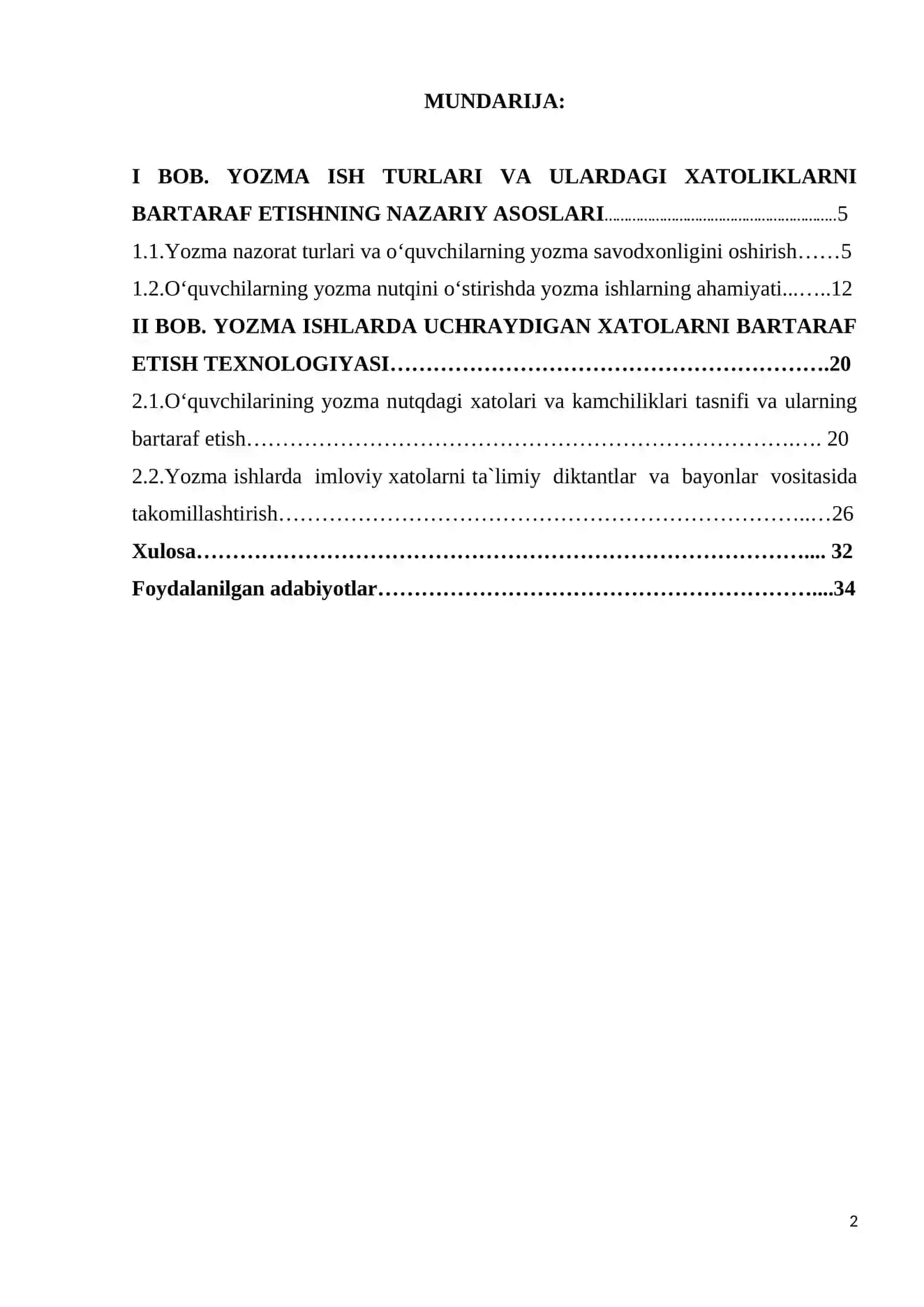 Yozma ishlardagi xatolar va ularni bartaraf etish usullari 2