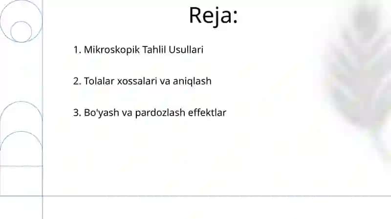TO‘QIMACHILIK TOLALARINI SINFLARGA AJRATISHNI O‘RGANISH 2