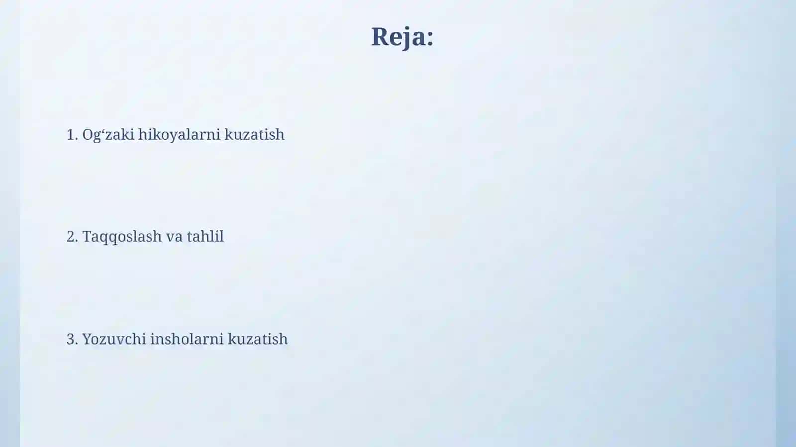 Ogʻzaki hikoyalarni kuzatish 2