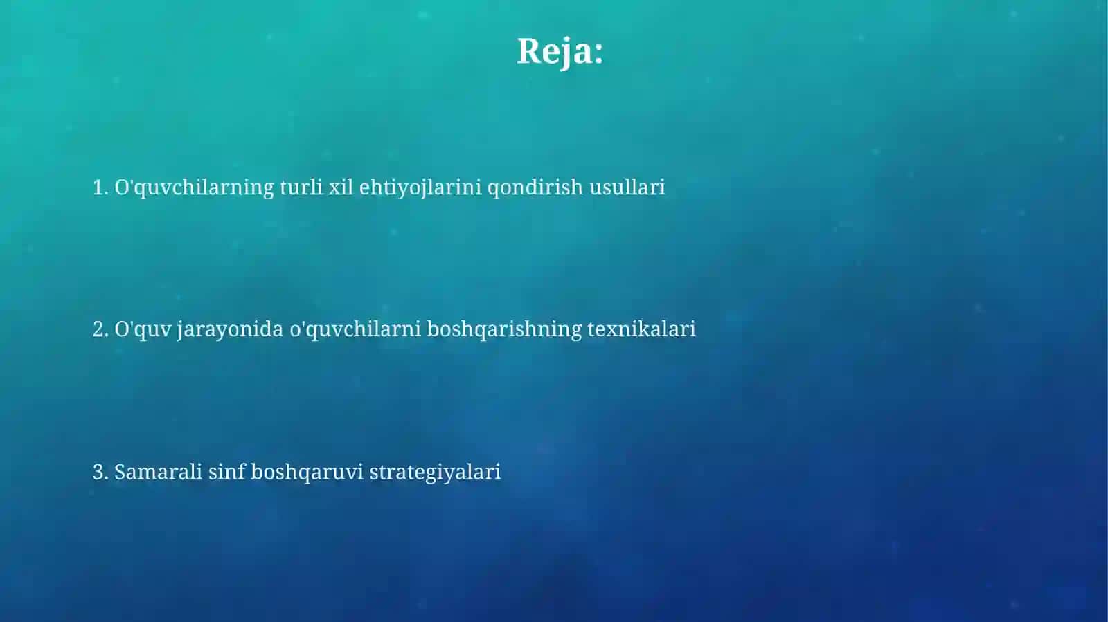 Dars jarayonida o‘quvchilarni boshqarish texnikasi va usullari 2