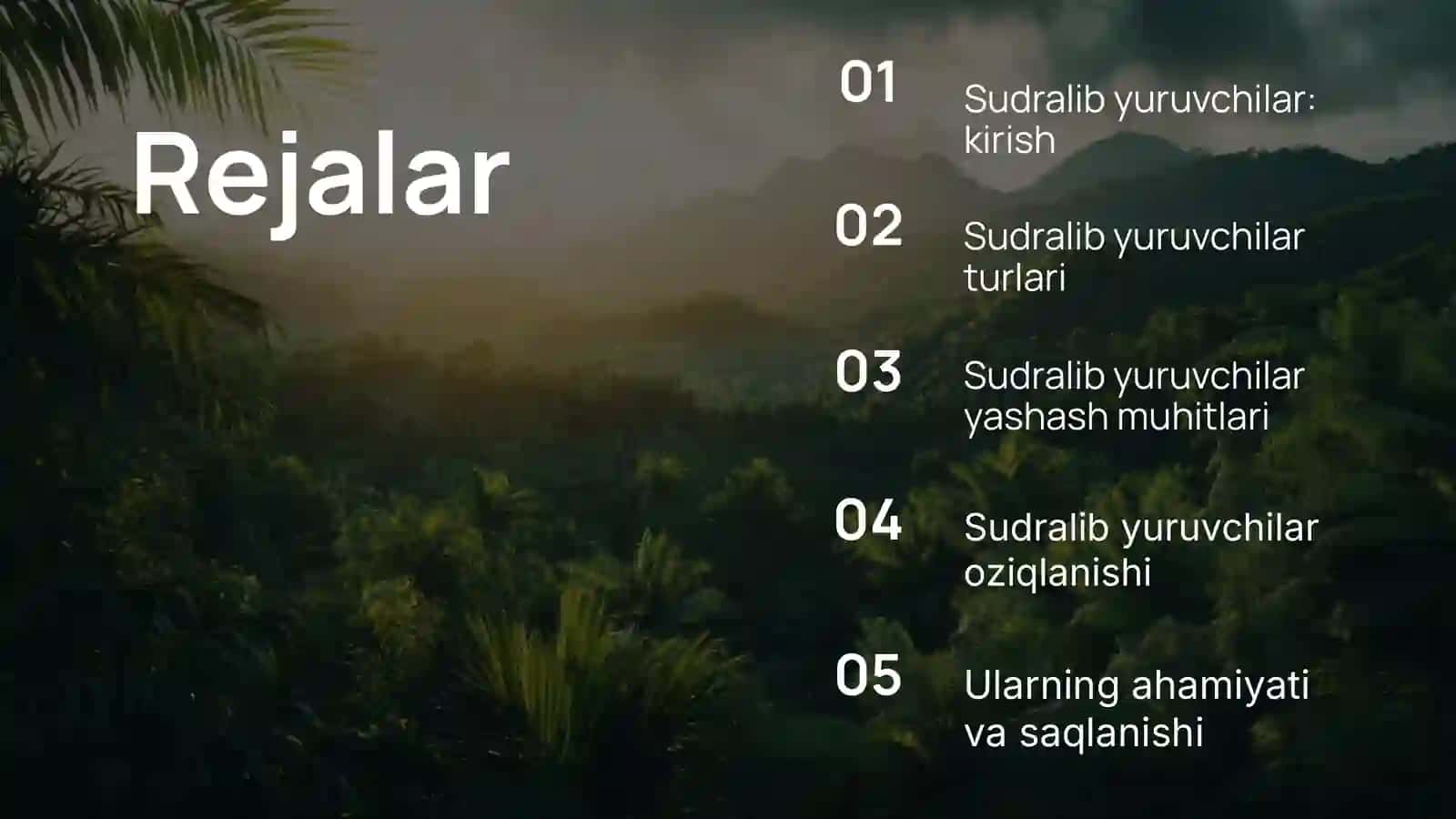 Zoologiya fani Sudralib yuruvchilar mavzusida slayd 2