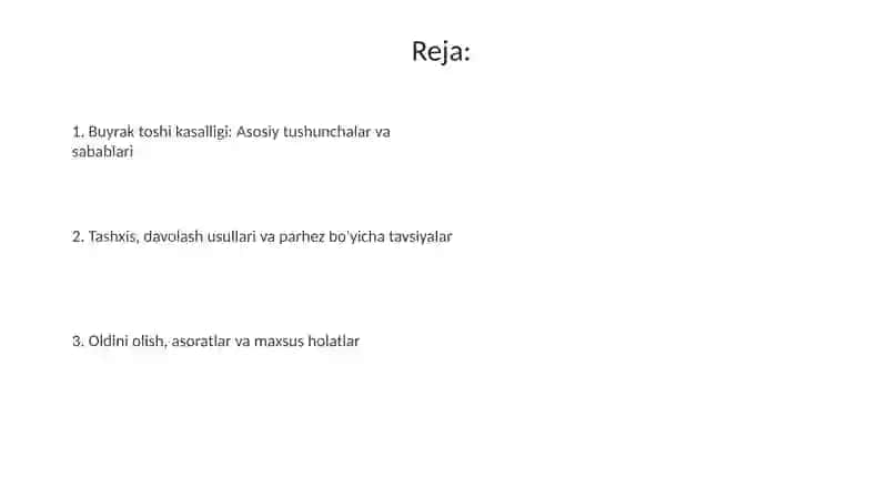 Buyrak tosh kasalligi 2