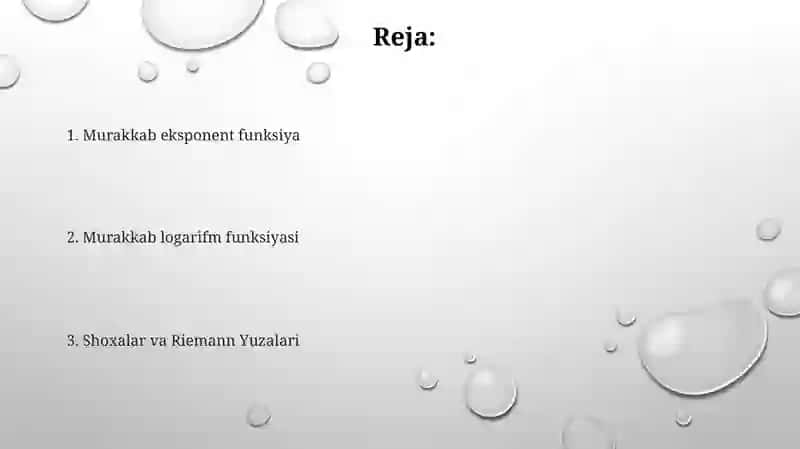 Kompleks eksponent funksiya 2