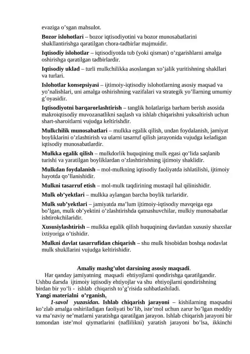 Ijtimoiy-iqtisodiy tizimlar va mulkchilik munosabatlari 2