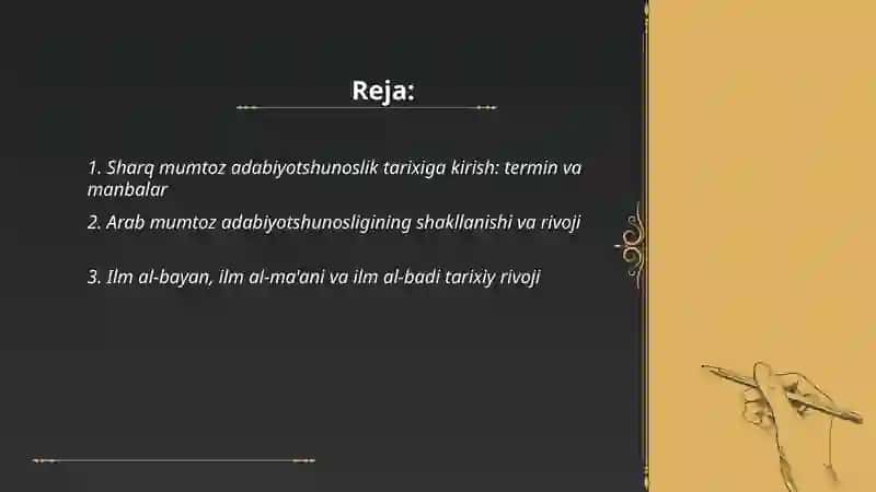 Sharq mumtoz adabiyotshunoslik tarixi 2