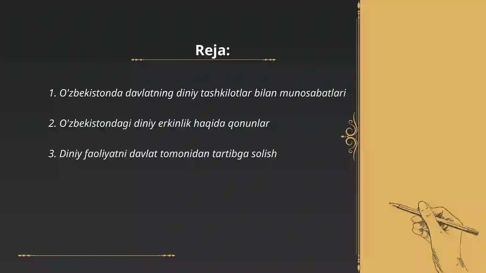O'zbekistonda davlat va din munosabatlariga doir qonun hujjatlari 2