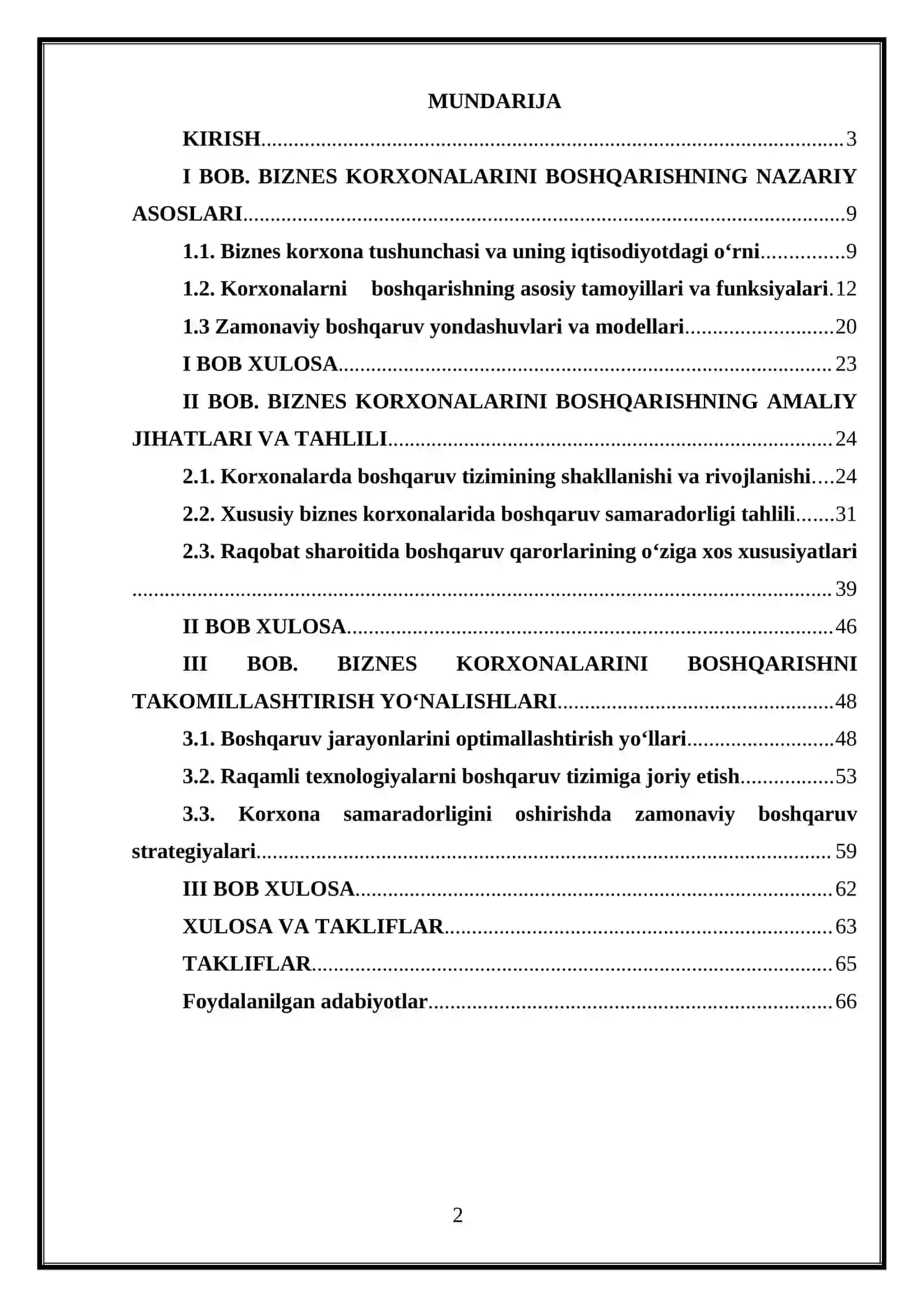 BIZNES KORXONALARINI BOSHQARISHNI O‘ZIGA XOS XUSUSIYATLARI 2